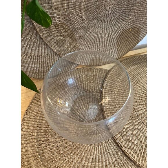Clear Glass Fishbowl Vase – 6.5” Tall, 7” Wide - Picture 4 of 6